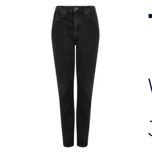 Topshop washed black mom jeans!